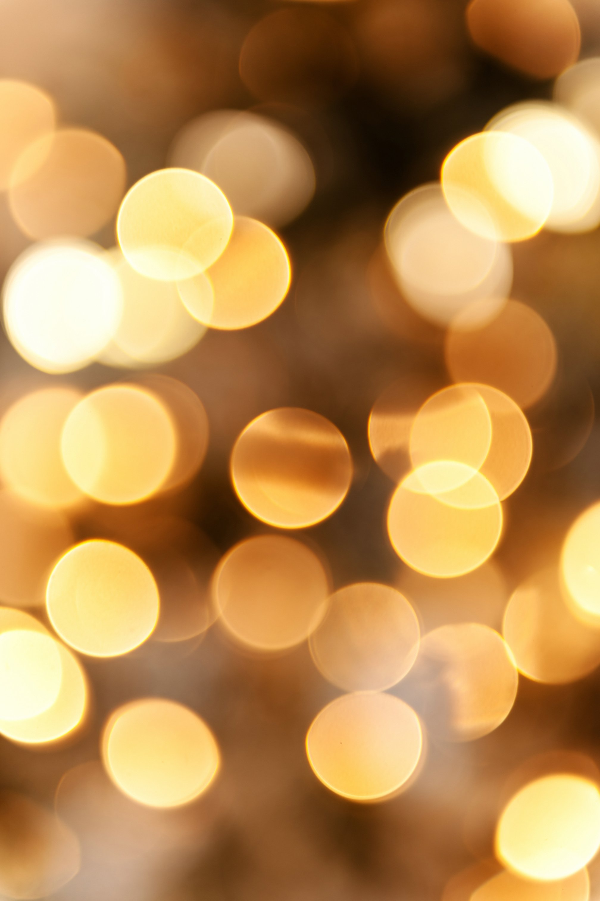 Defocused Golden Christmas light